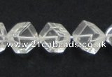 CNC15 15.5 inches 10*10mm cubic grade AB natural white crystal beads