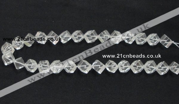 CNC15 15.5 inches 10*10mm cubic grade AB natural white crystal beads