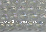 CNC201 15.5 inches 6mm round AB-color white crystal beads