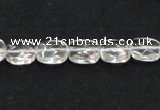 CNC24 8*10mm faceted rectangle grade AB natural white crystal beads