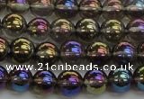 CNC251 15.5 inches 6mm round AB-color white crystal beads