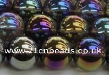 CNC254 15.5 inches 12mm round AB-color white crystal beads