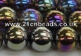 CNC255 15.5 inches 14mm round AB-color white crystal beads