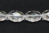 CNC26 13*18mm faceted oval grade AB natural white crystal beads