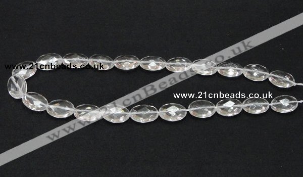 CNC26 13*18mm faceted oval grade AB natural white crystal beads