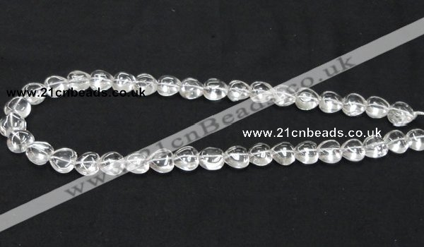 CNC36 10*10mm heart grade AB natural white crystal beads wholesale