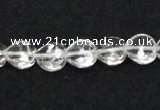 CNC37 10*10mm faceted heart grade AB natural white crystal beads