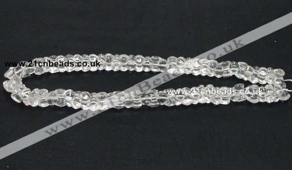 CNC39 9*12mm double heart-shaped grade AB natural white crystal beads