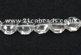 CNC40 10*10mm octagonal grade AB natural white crystal beads wholesale