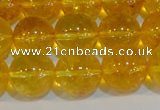 CNC405 15.5 inches 14mm round dyed natural white crystal beads