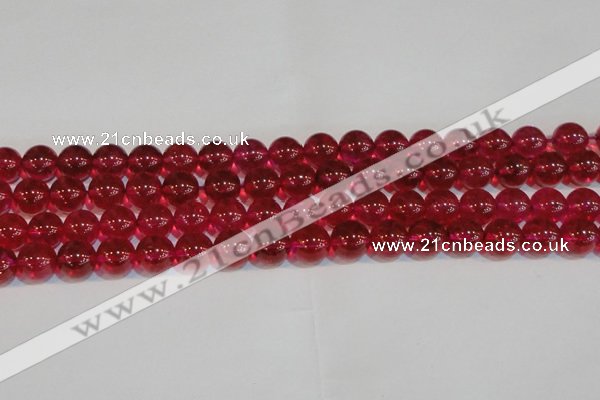 CNC413 15.5 inches 10mm round dyed natural white crystal beads