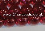 CNC414 15.5 inches 12mm round dyed natural white crystal beads