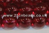 CNC415 15.5 inches 14mm round dyed natural white crystal beads