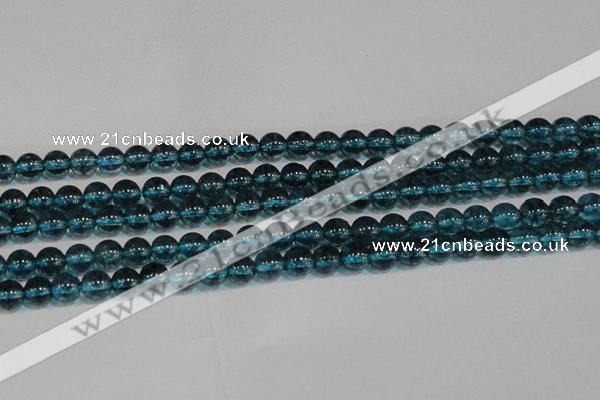 CNC422 15.5 inches 8mm round dyed natural white crystal beads