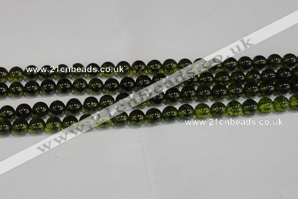 CNC432 15.5 inches 8mm round dyed natural white crystal beads