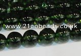 CNC440 15.5 inches 4mm round dyed natural white crystal beads