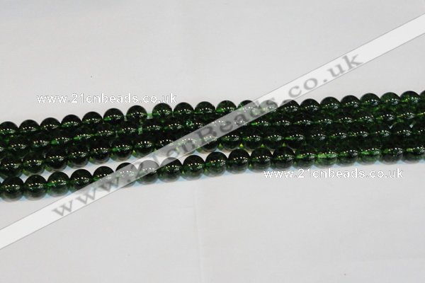 CNC441 15.5 inches 6mm round dyed natural white crystal beads