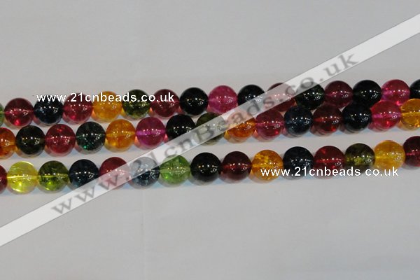 CNC455 15.5 inches 14mm round dyed natural white crystal beads