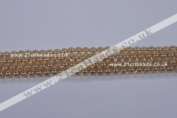 CNC500 15.5 inches 4mm round dyed natural white crystal beads