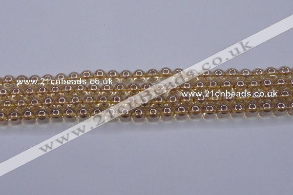 CNC501 15.5 inches 6mm round dyed natural white crystal beads