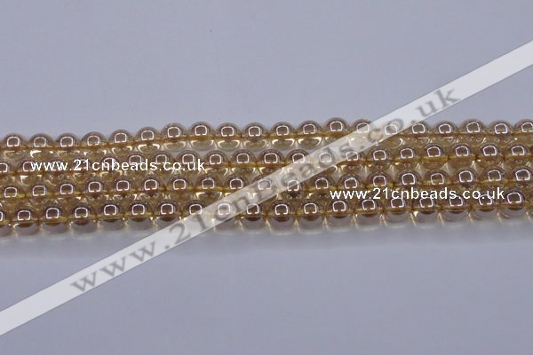 CNC502 15.5 inches 8mm round dyed natural white crystal beads