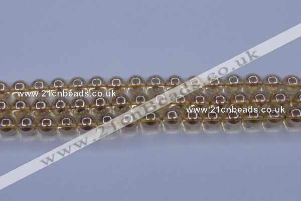 CNC504 15.5 inches 12mm round dyed natural white crystal beads