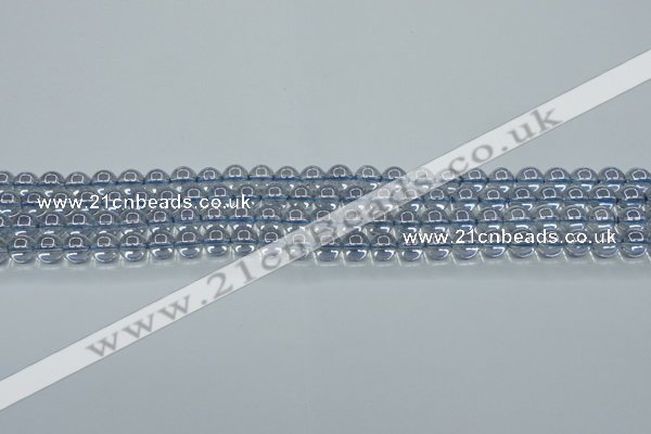 CNC508 15.5 inches 4mm round dyed natural white crystal beads