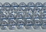 CNC509 15.5 inches 6mm round dyed natural white crystal beads