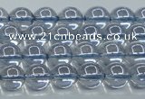 CNC509 15.5 inches 6mm round dyed natural white crystal beads