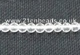 CNC51 15.5 inches 6mm faceted round grade A natural white crystal beads