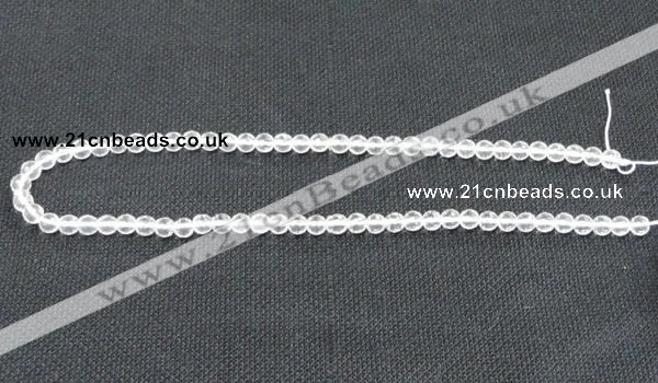 CNC51 15.5 inches 6mm faceted round grade A natural white crystal beads