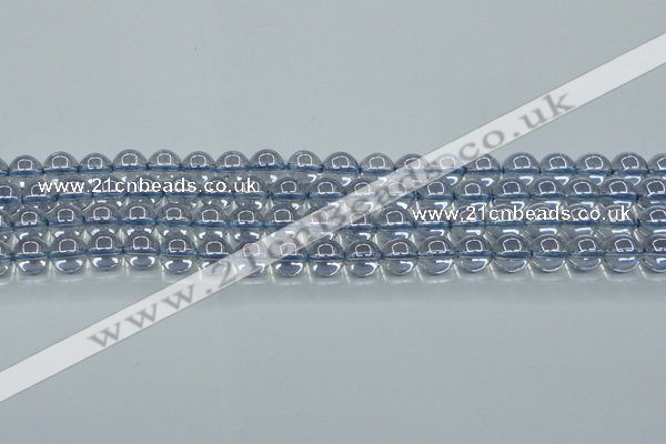 CNC511 15.5 inches 10mm round dyed natural white crystal beads