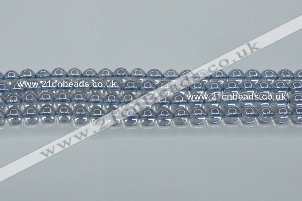 CNC511 15.5 inches 10mm round dyed natural white crystal beads