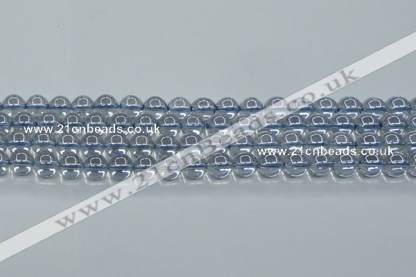 CNC512 15.5 inches 12mm round dyed natural white crystal beads