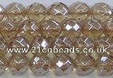 CNC519 15.5 inches 10mm faceted round dyed natural white crystal beads