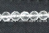 CNC53 15.5 inches 10mm faceted round grade A natural white crystal beads