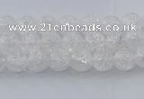 CNC550 15.5 inches 4mm round natural crackle white crystal beads