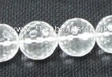 CNC57 15.5 inches 18mm faceted round grade A natural white crystal beads