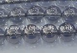 CNC595 15.5 inches 8mm round plated natural white crystal beads