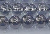 CNC596 15.5 inches 10mm round plated natural white crystal beads