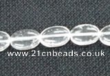 CNC70 15 inches 10*14mm oval grade A natural white crystal beads