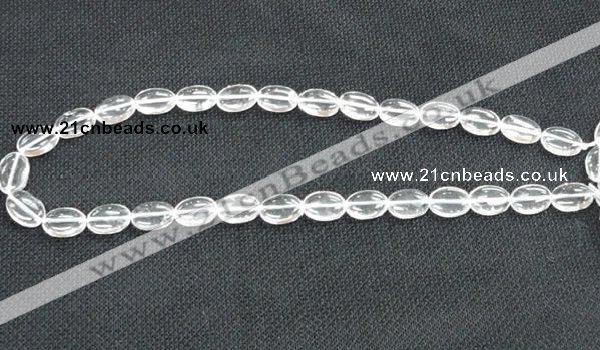 CNC70 15 inches 10*14mm oval grade A natural white crystal beads