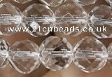 CNC703 15.5 inches 8mm faceted round white crystal beads