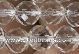 CNC704 15.5 inches 10mm faceted round white crystal beads