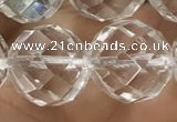 CNC709 15.5 inches 20mm faceted round white crystal beads