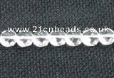 CNC71 15 inches 8mm faceted coin grade A natural white crystal beads