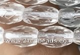 CNC721 15.5 inches 5*8mm faceted rice white crystal beads