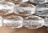 CNC721 15.5 inches 5*8mm faceted rice white crystal beads