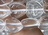 CNC726 15.5 inches 8*8mm heart white crystal beads wholesale