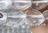 CNC727 15.5 inches 10*10mm heart white crystal beads wholesale